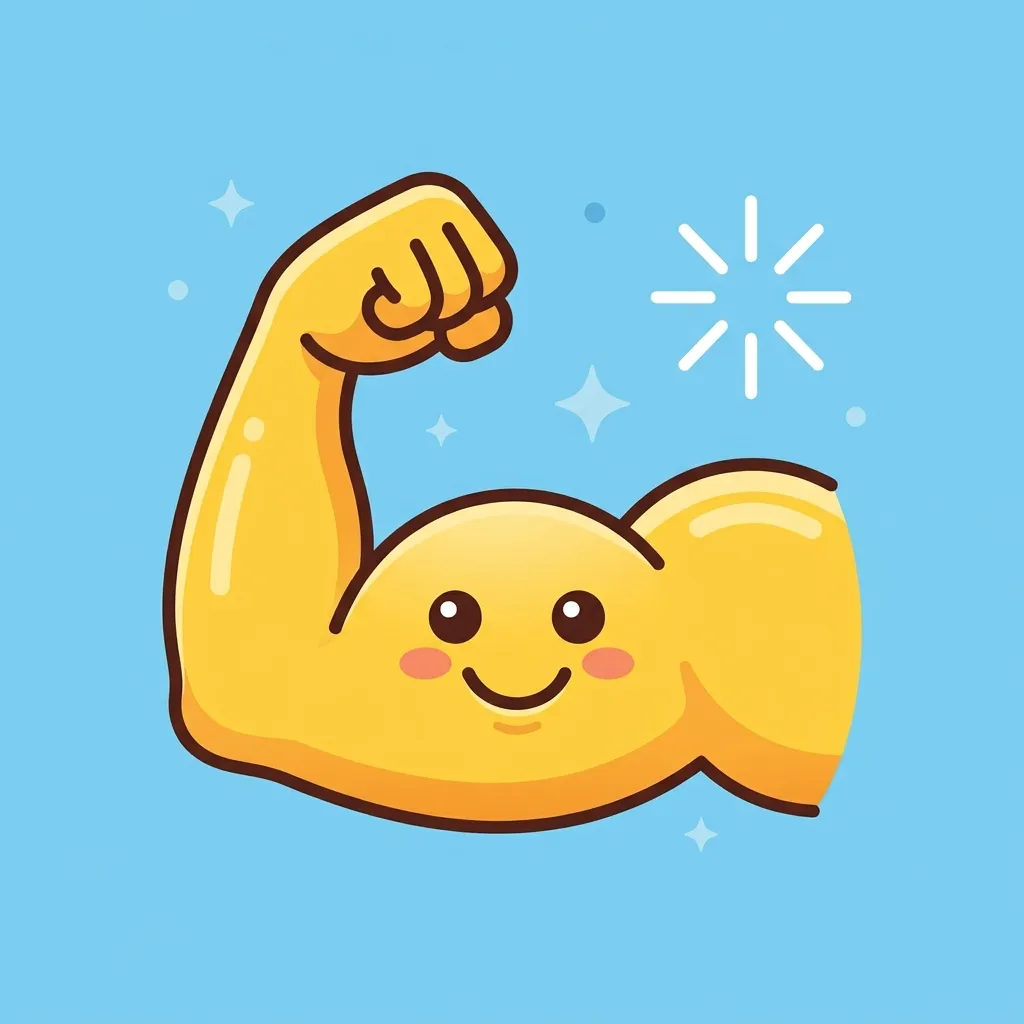 Trending flexing arm emoji in 2026