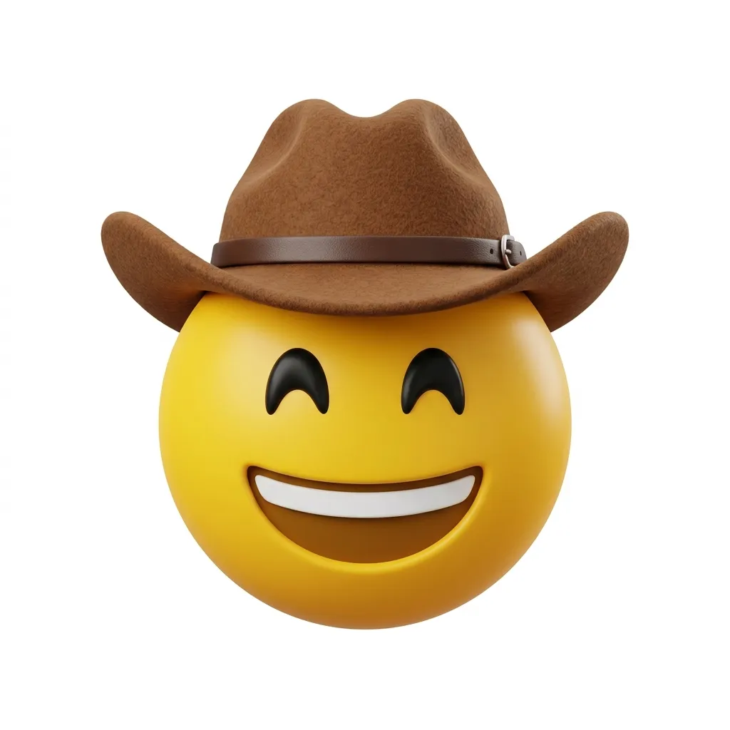 Trending smiling cowboy emoji in 2026