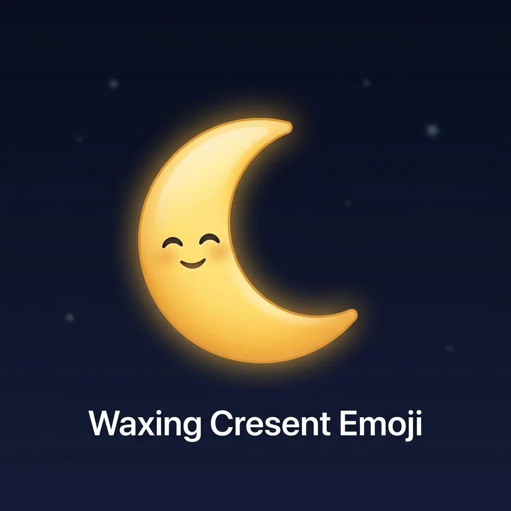 Trending waxing crescent emoji in 2026
