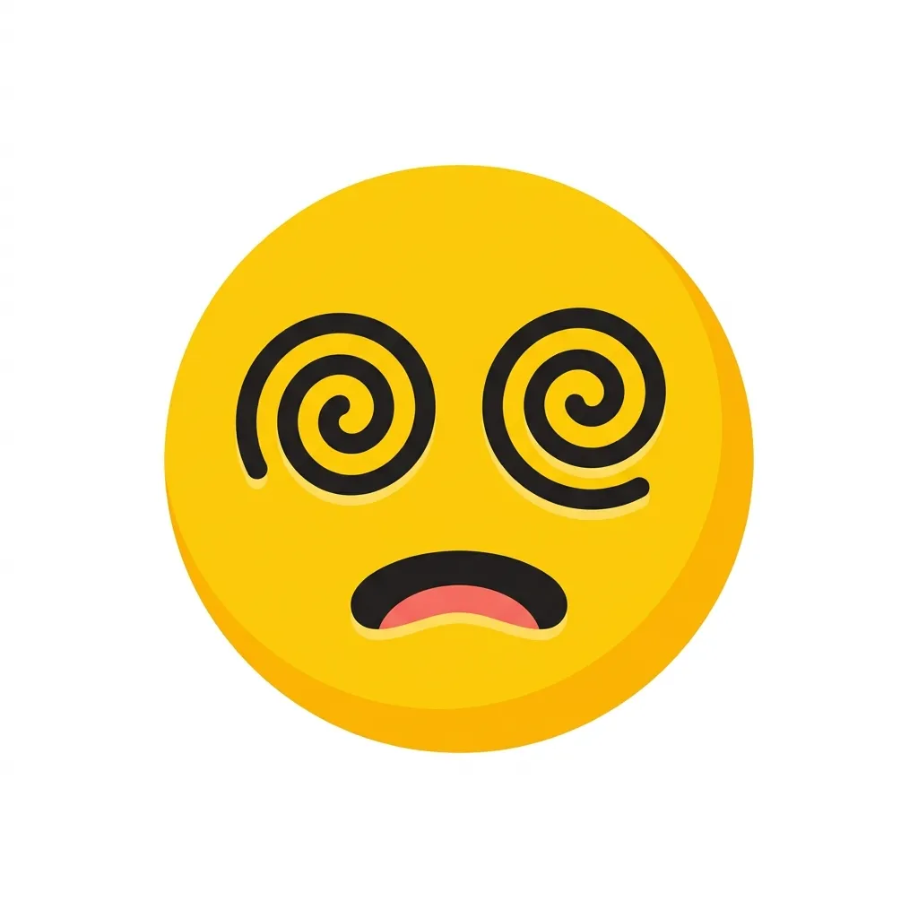 What do dizzy eyes emoji mean