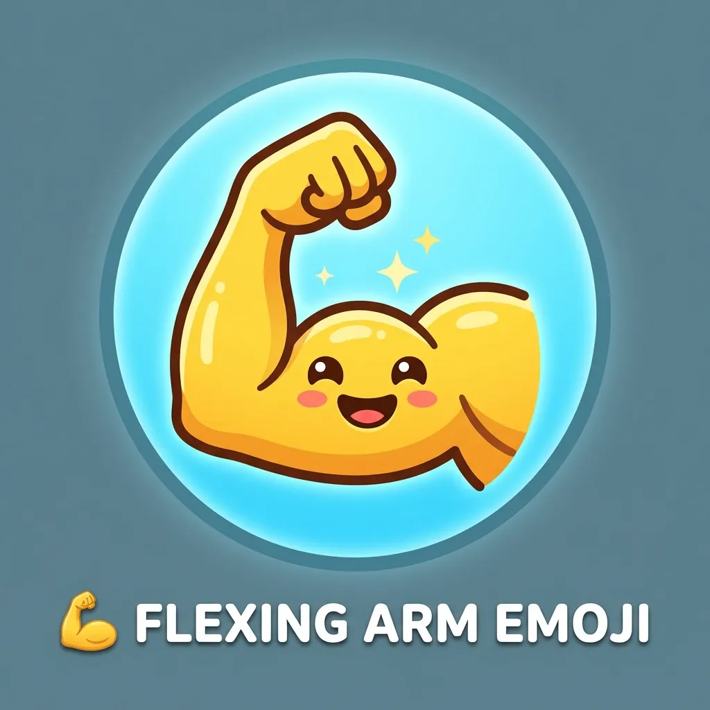 What do flexing arm emoji mean