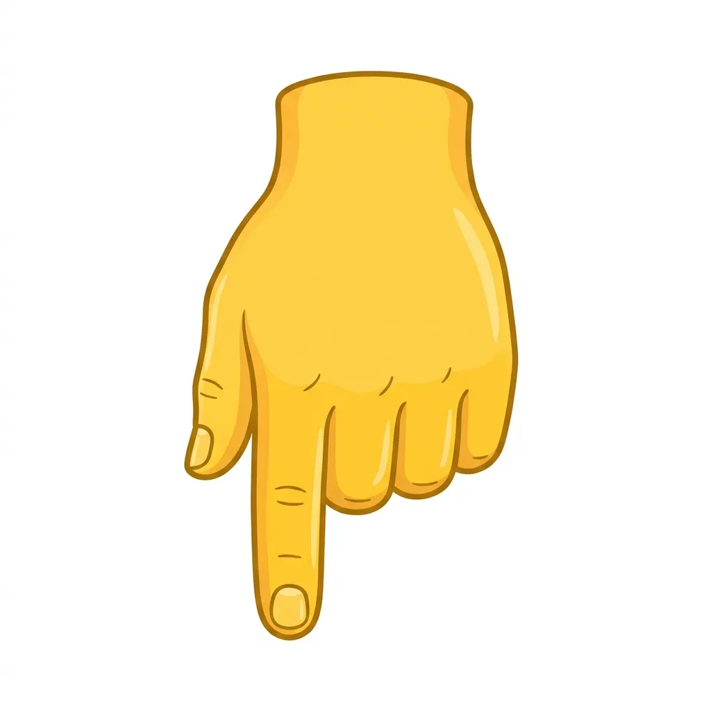 What do hand down emoji mean