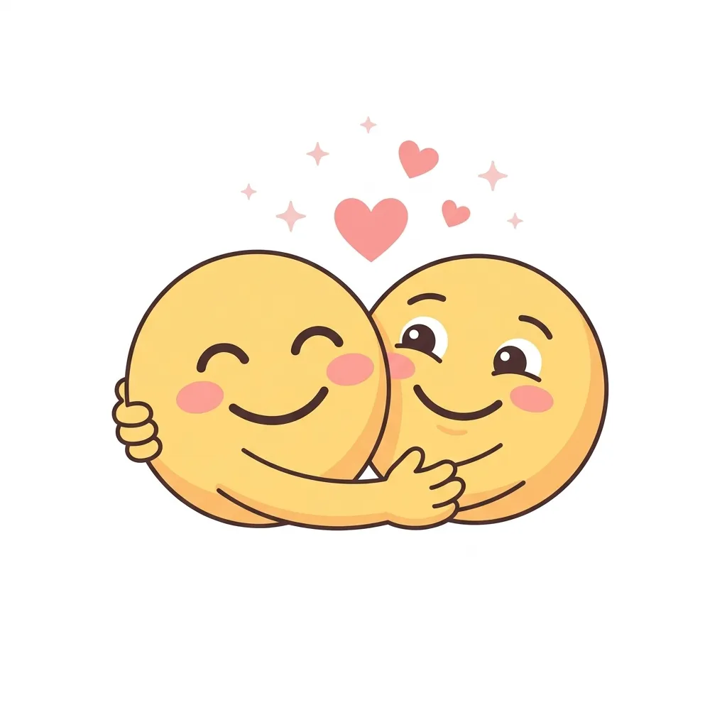 What do hugging emoji meaning