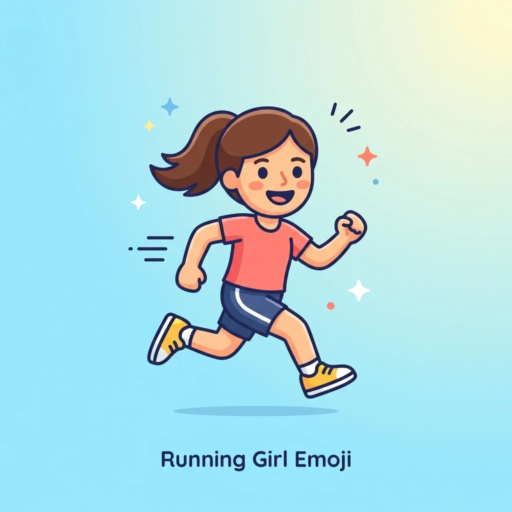 What do running girl emoji mean