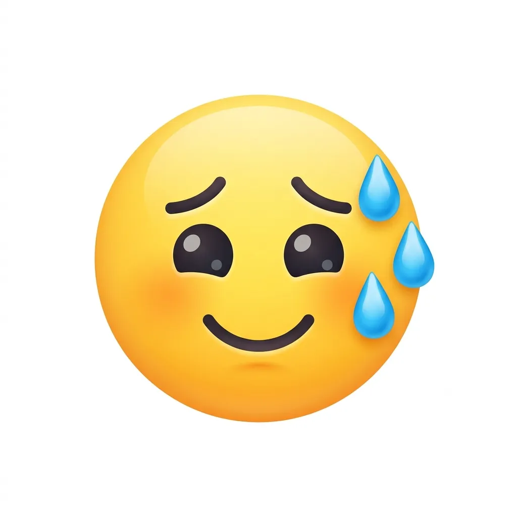 What do sweat drops emoji mean