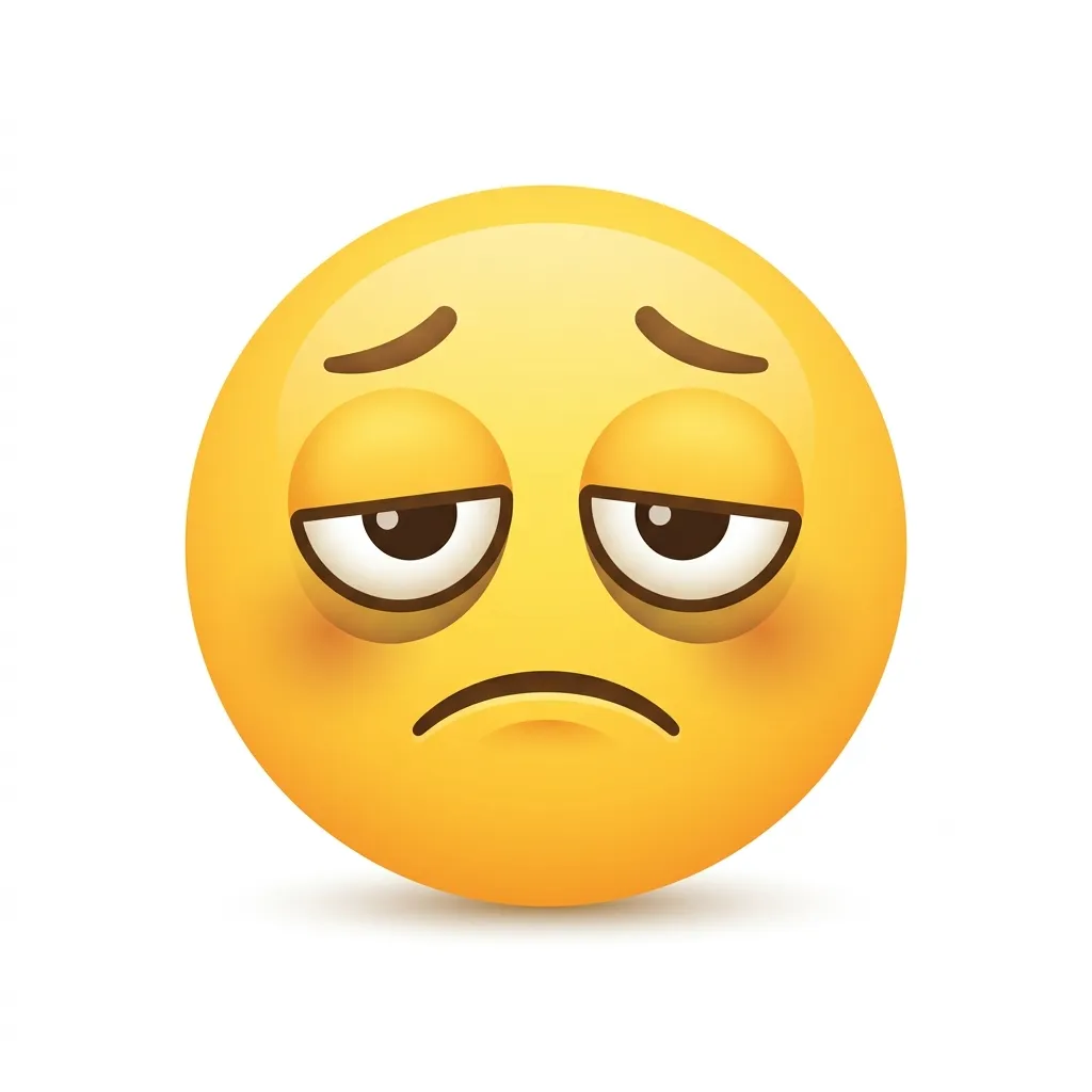 What do tired eyes emoji mean
