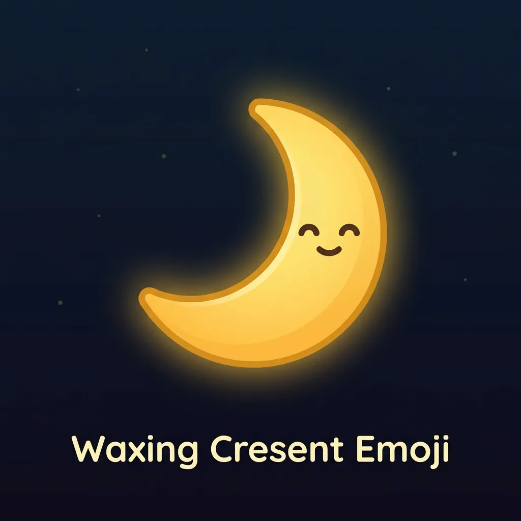 What do waxing cresent emoji mean?