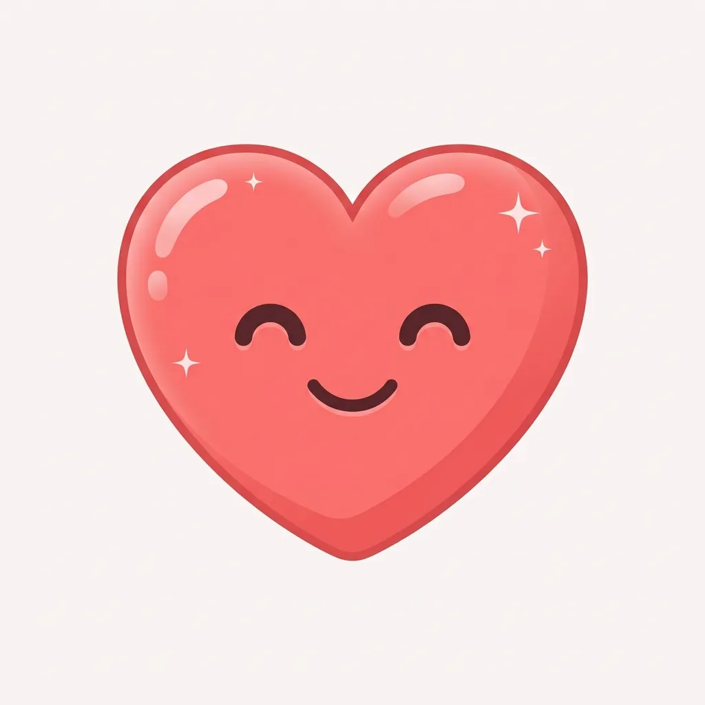 What do cute heart emoji mean