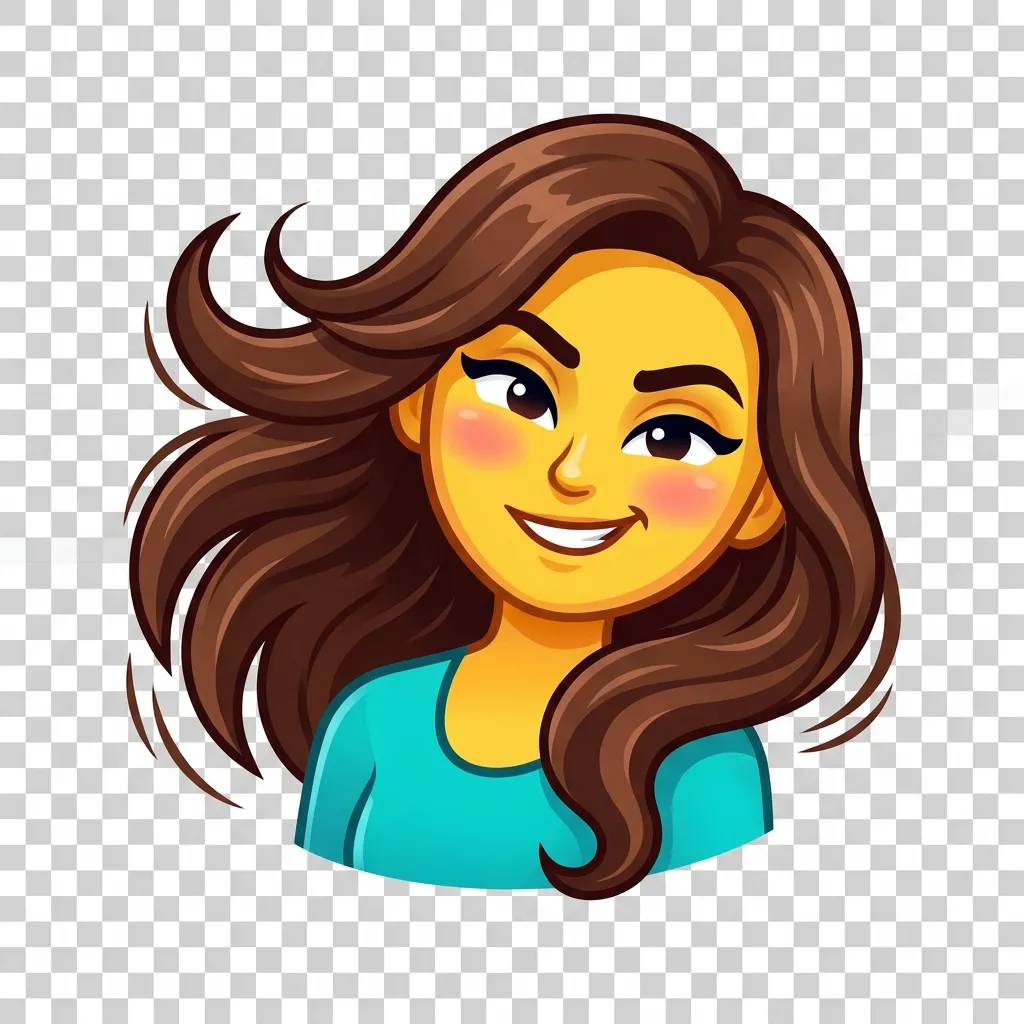 What do hair flip emoji mean