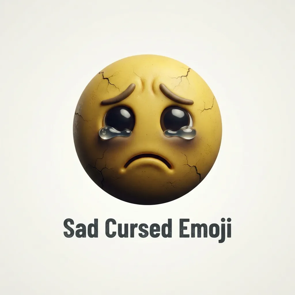 What do sad cursed emoji mean?