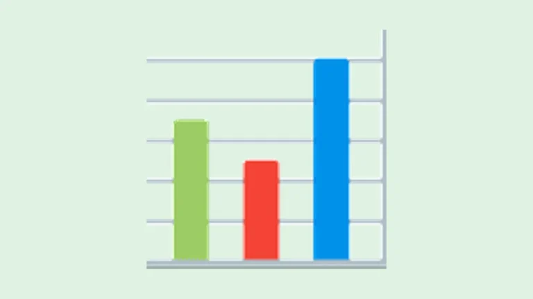 Chart emoji - bar chart on a light green background