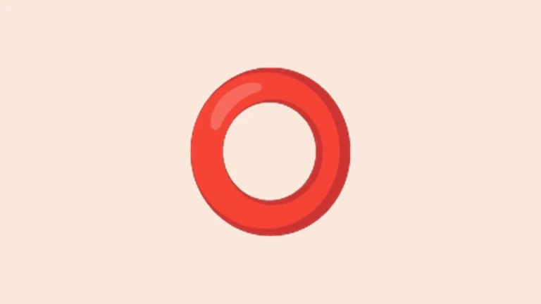Circle emoji - red circle on a soft peach background