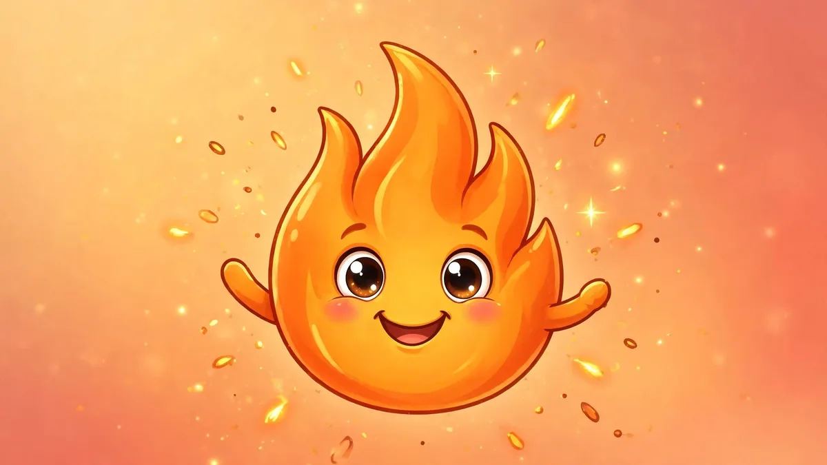 Fire emoji - bright flame