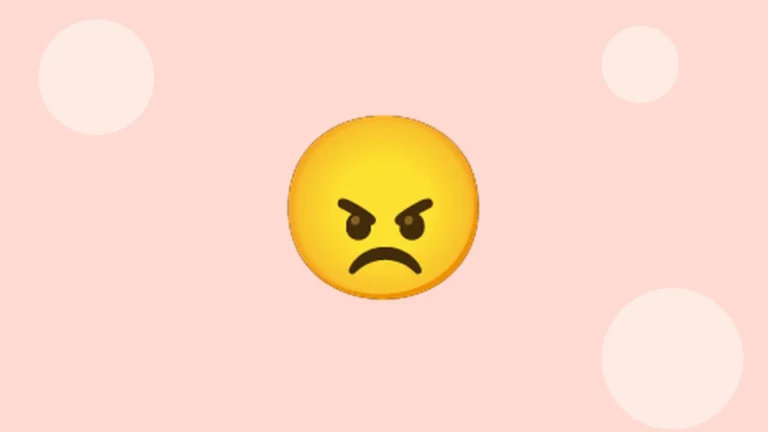Angry emoji - grumpy face with furrowed brows