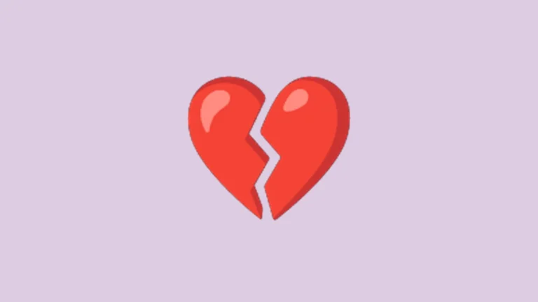 Broken heart emoji - red broken heart symbol