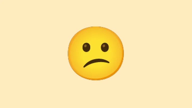 Confused emoji - yellow confused face