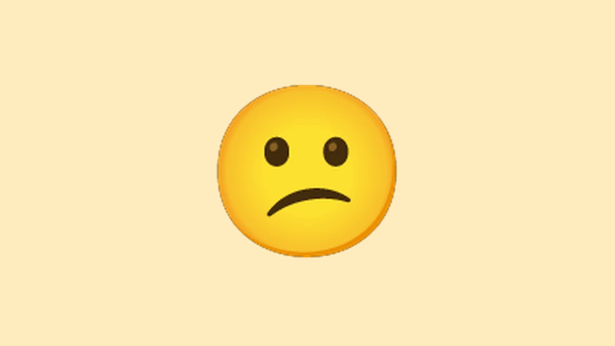 Confused emoji - yellow confused face