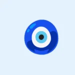 Evil eye emoji - blue nazar charm