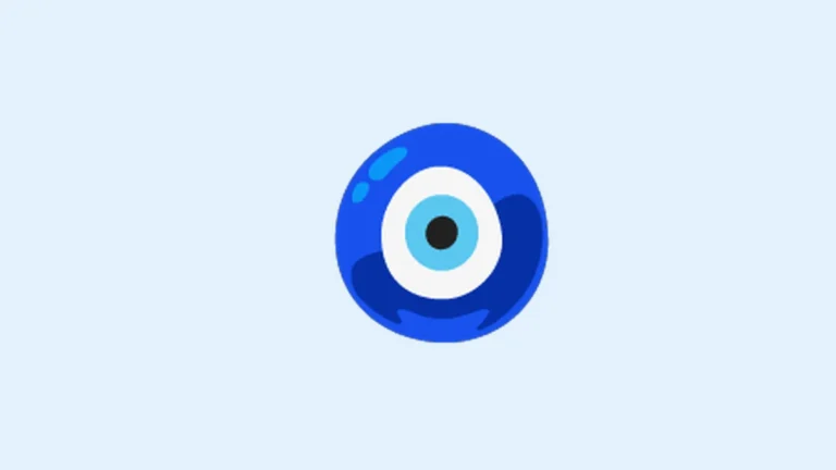 Evil eye emoji - blue nazar charm