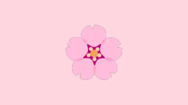 Flower emoji - pink cherry blossom meaning and uses