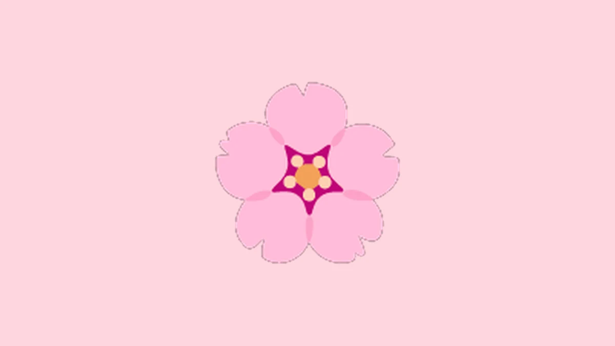 Flower emoji - pink cherry blossom meaning and uses