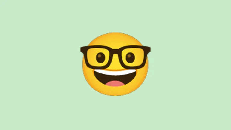 Nerd emoji - smiling face with glasses