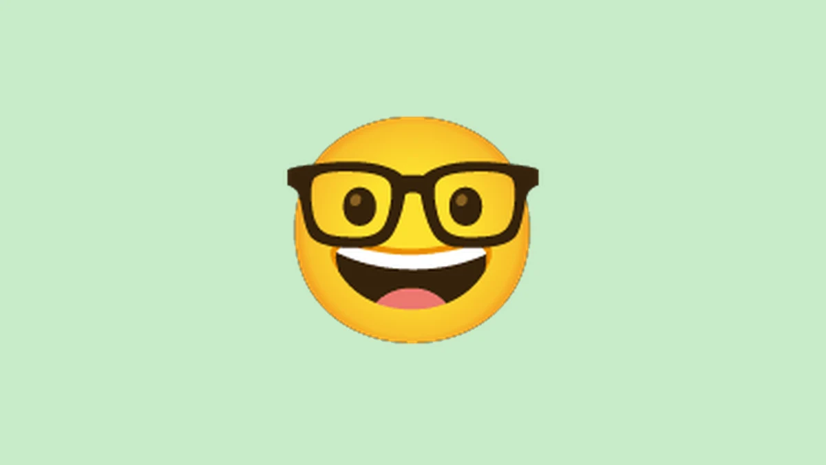 Nerd emoji - smiling face with glasses