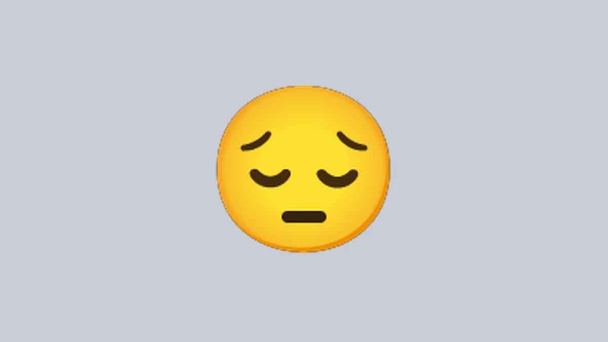 Sad emoji - disappointed face
