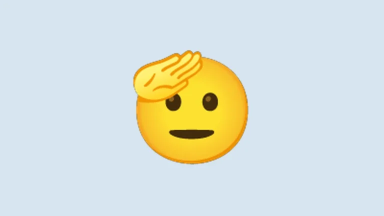 Salute emoji - saluting face