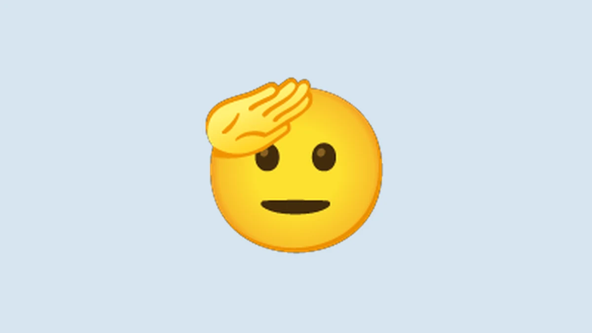 Salute emoji - saluting face