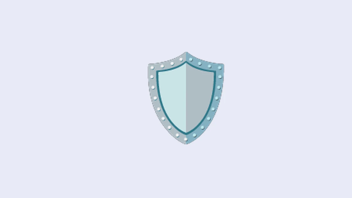 Shield emoji - silver shield