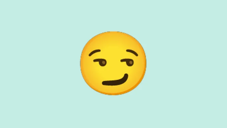 Smirk emoji - smirking face with a half-smile
