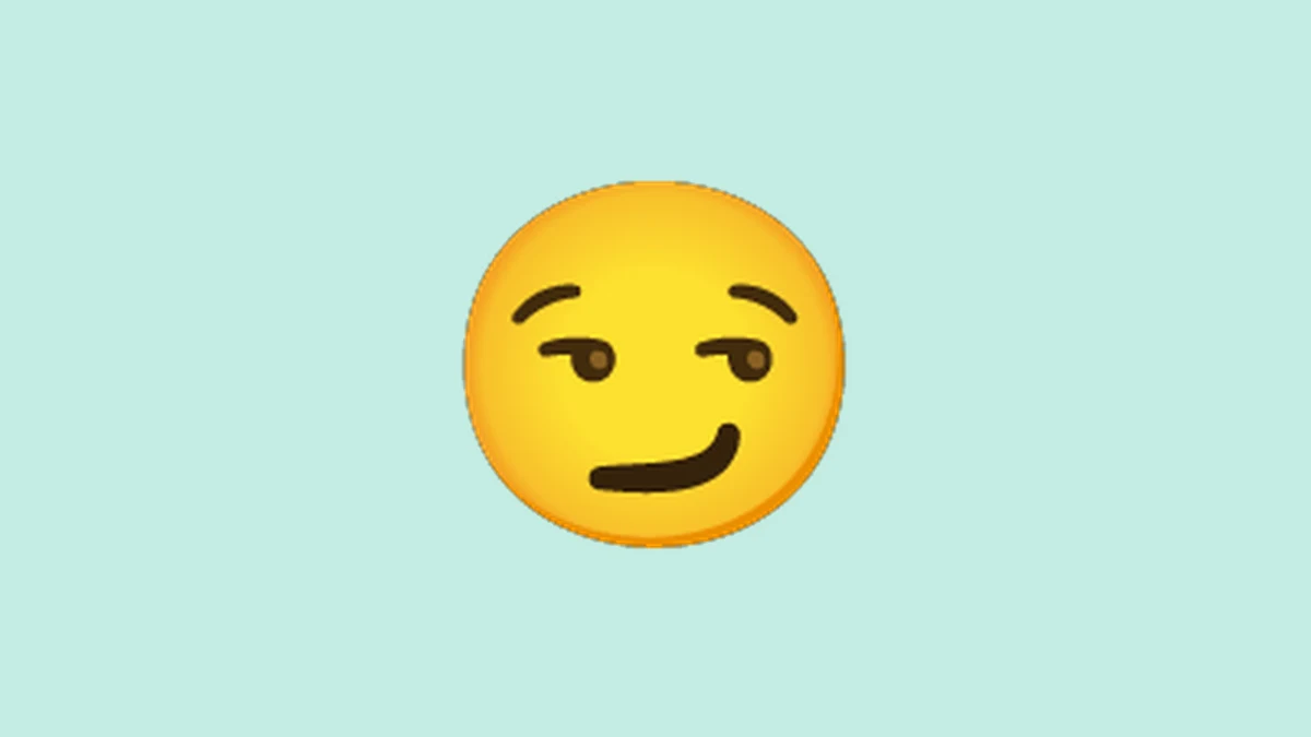 Smirk emoji - smirking face with a half-smile