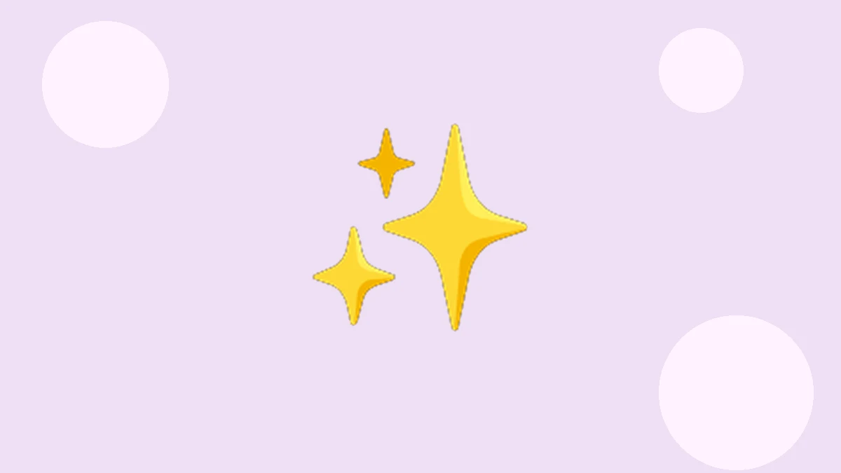 Sparkle emoji - glittering star sparkles