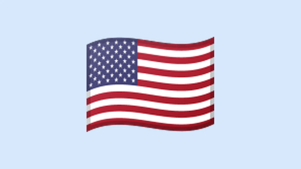 US emoji - American flag with thirteen stripes and a blue field of stars