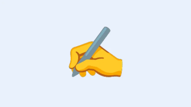 Writing emoji - hand holding a pen